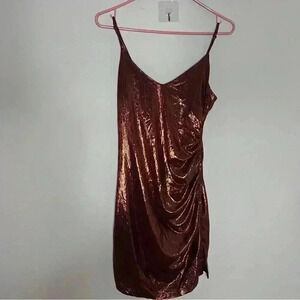 Forever 21 Shimmer Metalic Mini Cocktail Dress, Size S, EUC